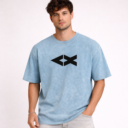 "iAM Loved" Snow Washed Oversized Cotton T-Shirt