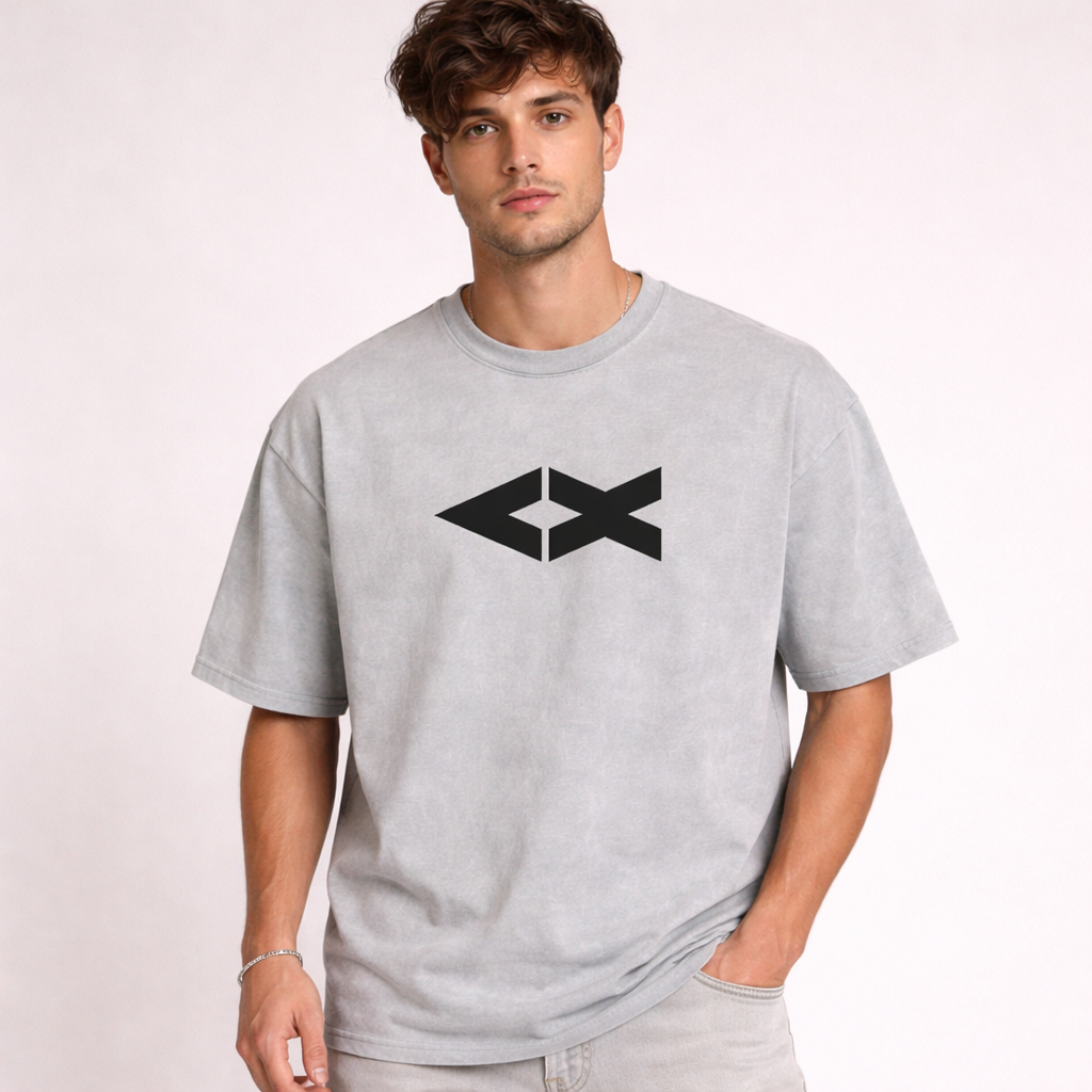 "iAM Loved" Snow Washed Oversized Cotton T-Shirt