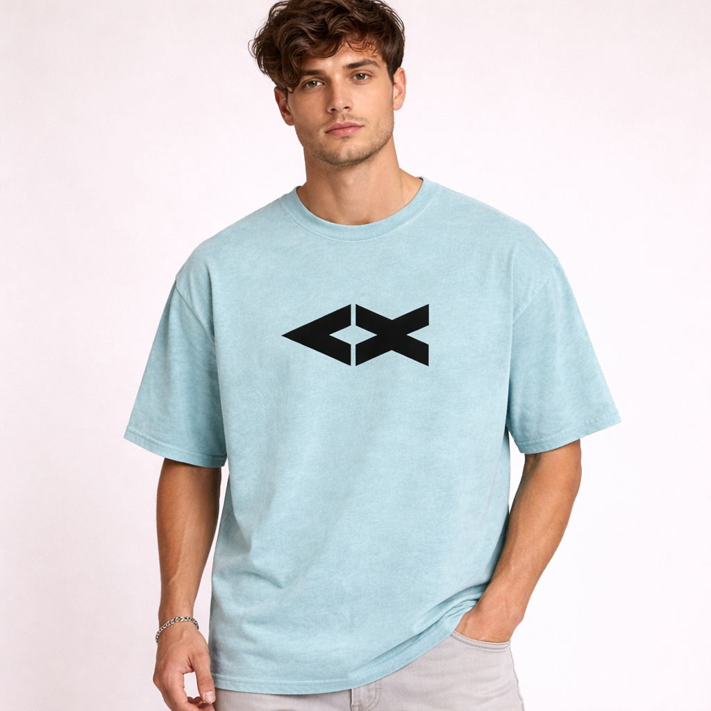 "iAM Loved" Snow Washed Oversized Cotton T-Shirt