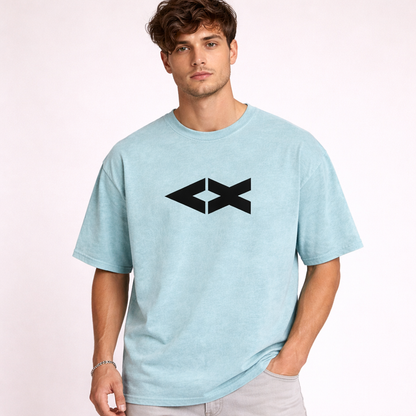 "iAM Loved" Snow Washed Oversized Cotton T-Shirt