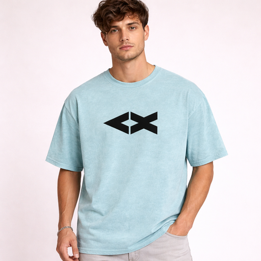 "iAM Loved" Snow Washed Oversized Cotton T-Shirt