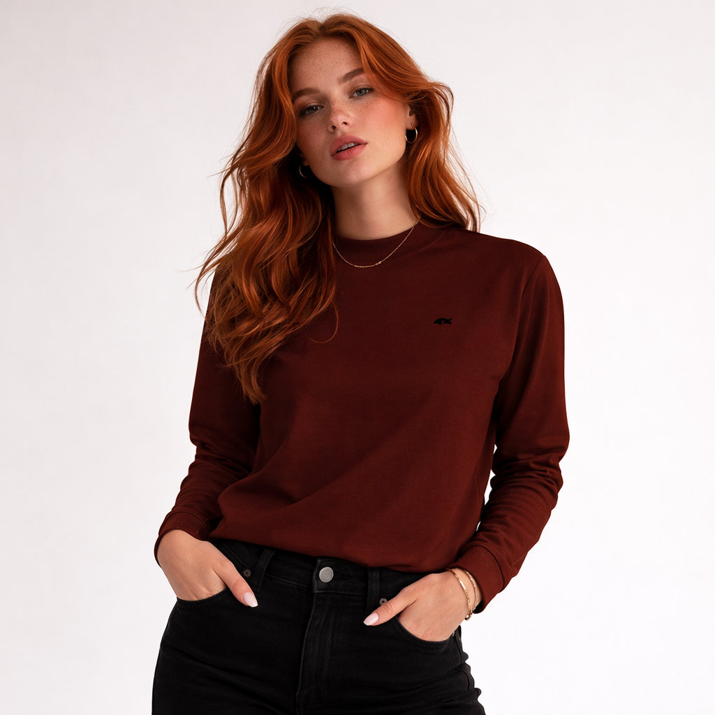 Essential Mock Neck Long Sleeve T-Shirt