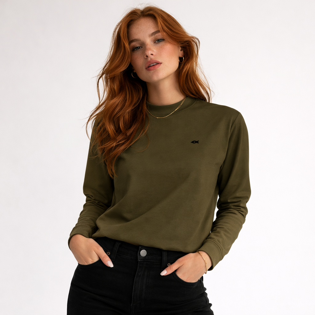 Essential Mock Neck Long Sleeve T-Shirt