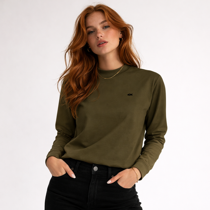 Essential Mock Neck Long Sleeve T-Shirt