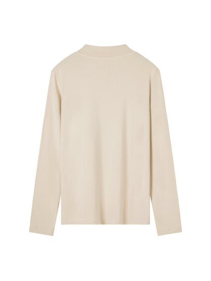 Essential Mock Neck Long Sleeve T-Shirt