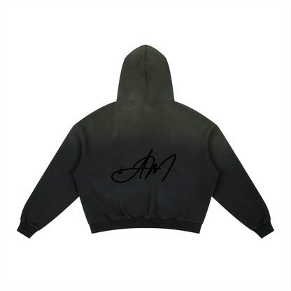 Frayed Sunfade Boxy Fleece Hoodie