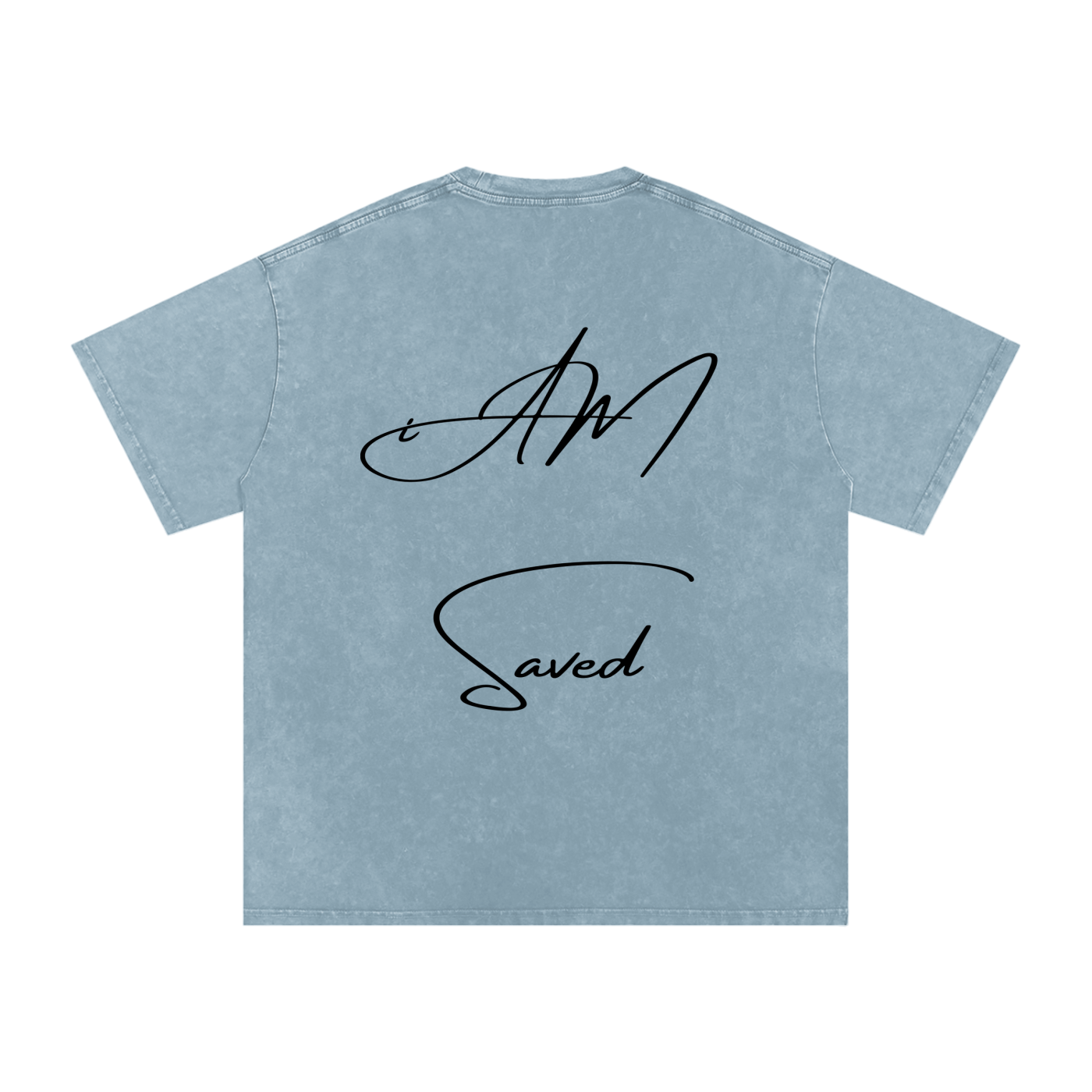 "iAM Saved" Snow Washed Oversized Cotton T-Shirt