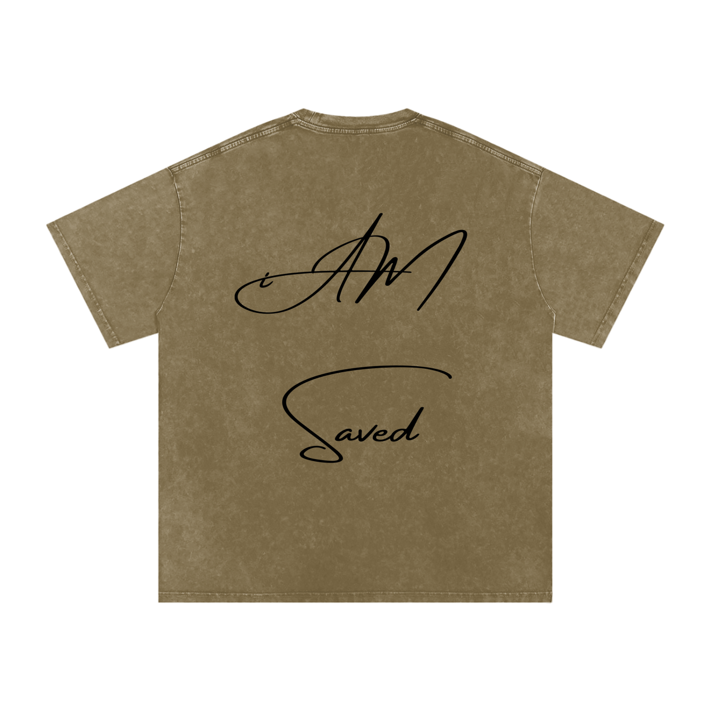 "iAM Saved" Snow Washed Oversized Cotton T-Shirt