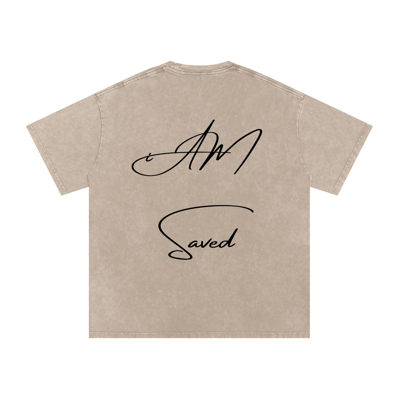 "iAM Saved" Snow Washed Oversized Cotton T-Shirt