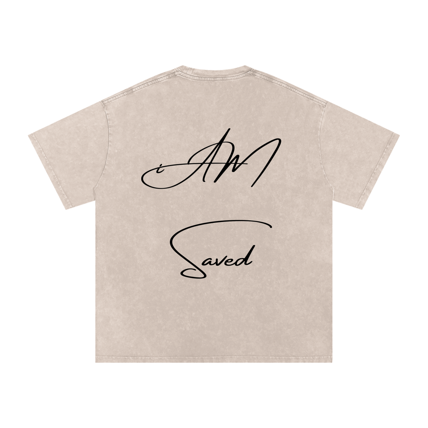 "iAM Saved" Snow Washed Oversized Cotton T-Shirt