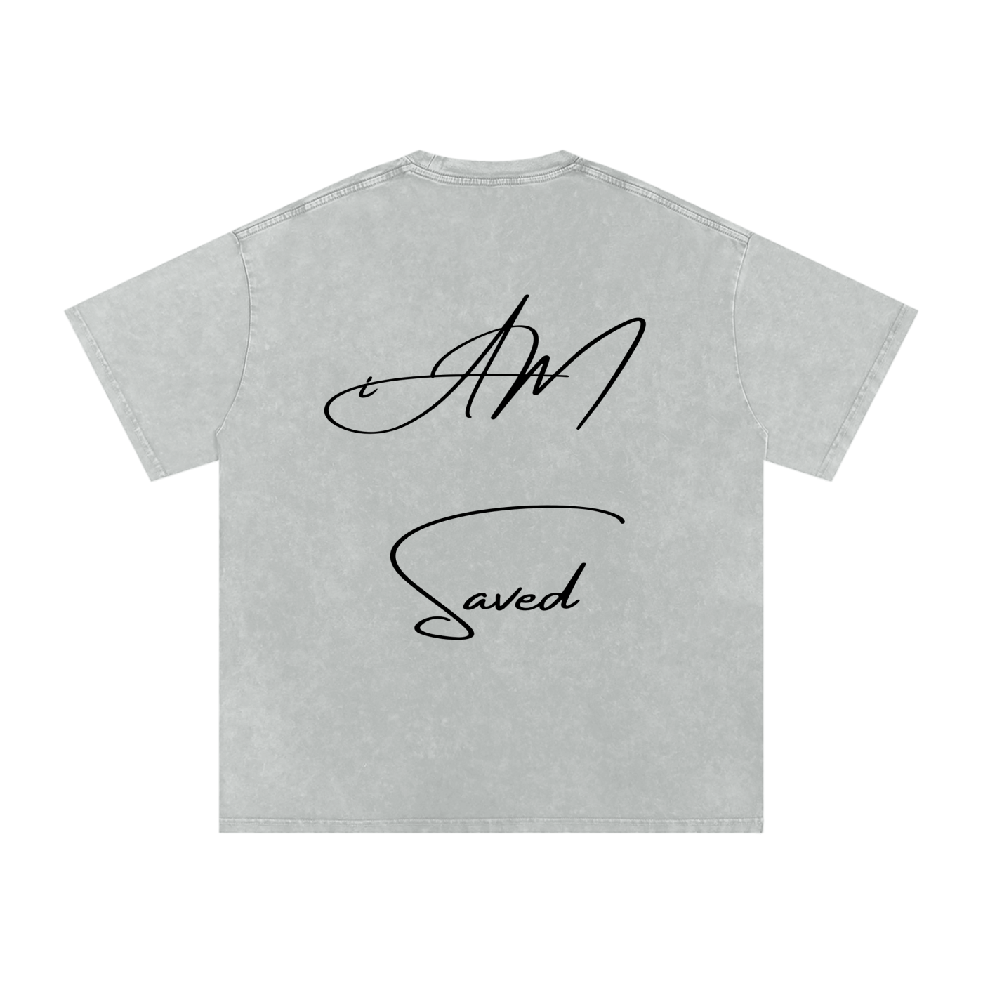 "iAM Saved" Snow Washed Oversized Cotton T-Shirt