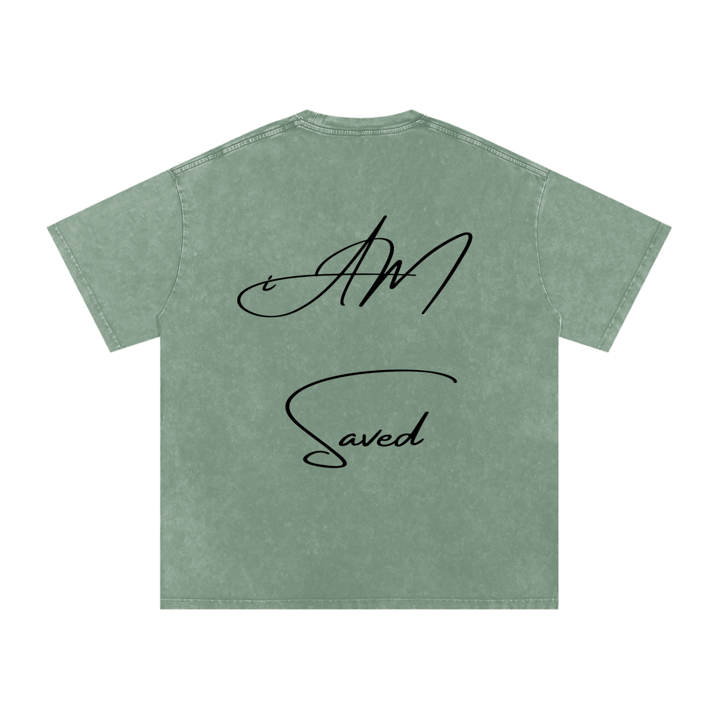 "iAM Saved" Snow Washed Oversized Cotton T-Shirt