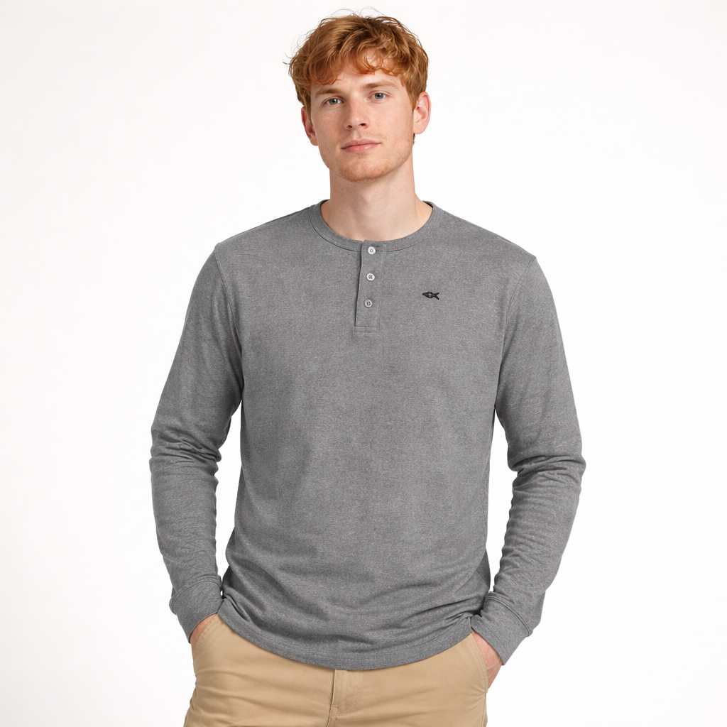 Long Sleeve Henley T-Shirt
