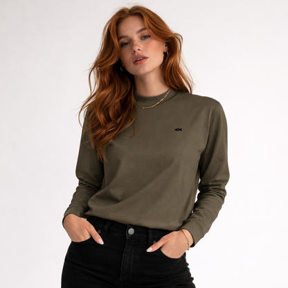 Essential Mock Neck Long Sleeve T-Shirt