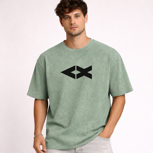"iAM Saved" Snow Washed Oversized Cotton T-Shirt