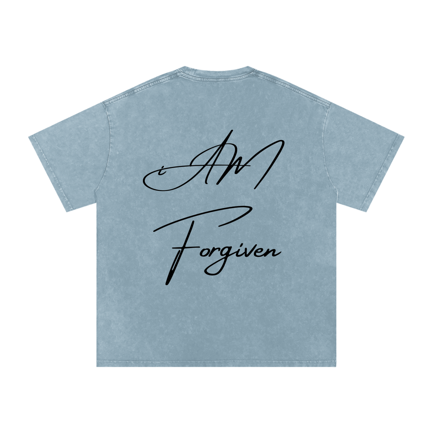 "iAM Forgiven" Snow Washed Oversized Cotton T-Shirt