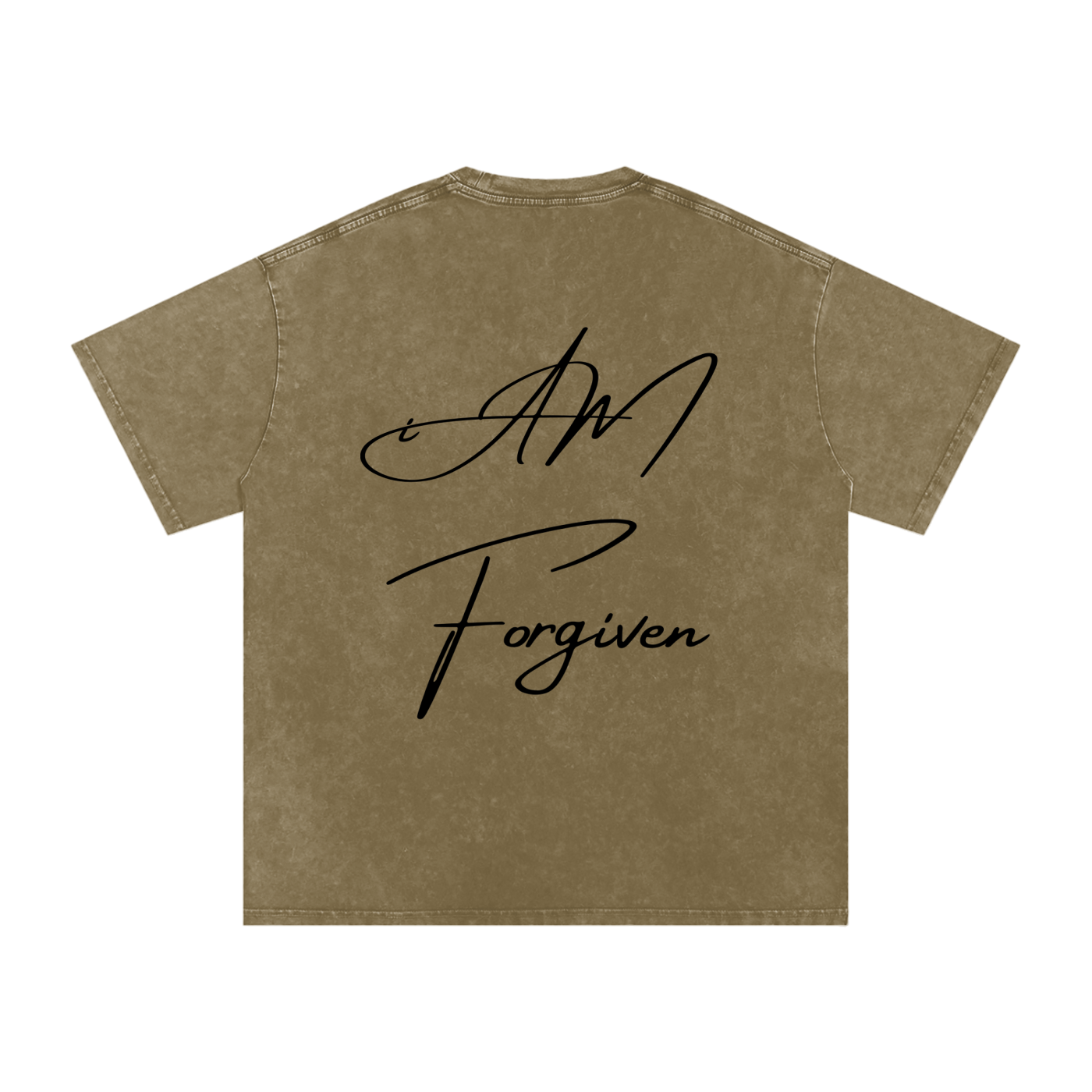 "iAM Forgiven" Snow Washed Oversized Cotton T-Shirt