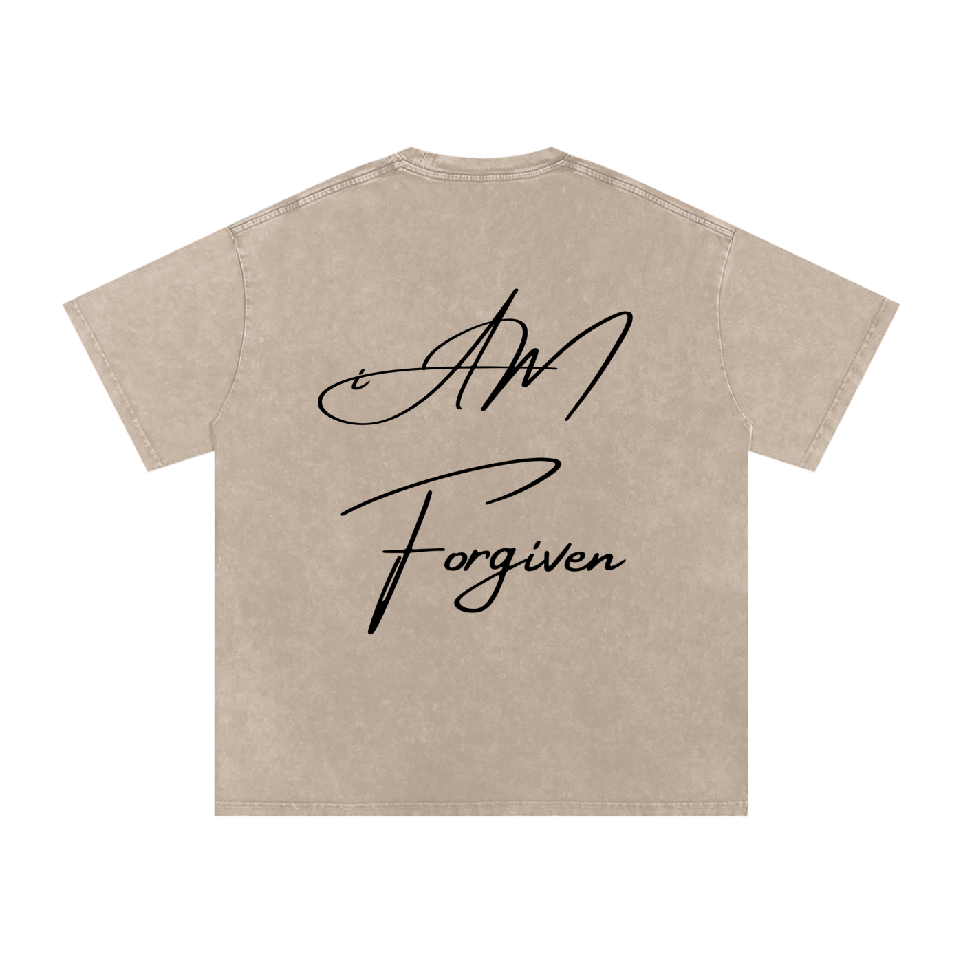 "iAM Forgiven" Snow Washed Oversized Cotton T-Shirt