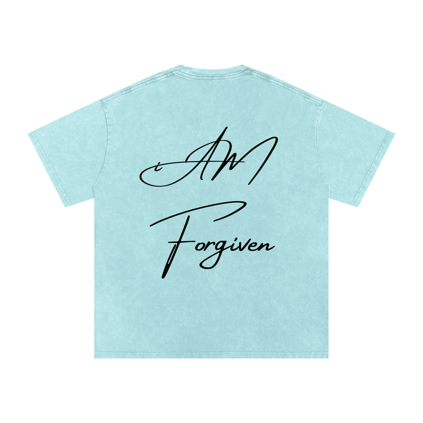 "iAM Forgiven" Snow Washed Oversized Cotton T-Shirt