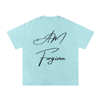 "iAM Forgiven" Snow Washed Oversized Cotton T-Shirt