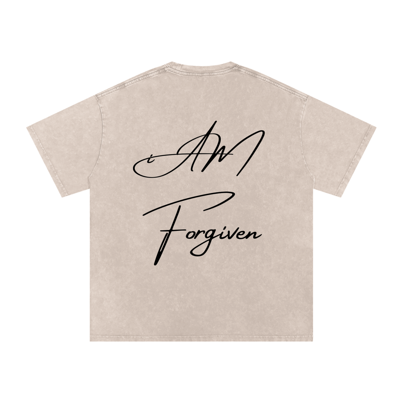 "iAM Forgiven" Snow Washed Oversized Cotton T-Shirt