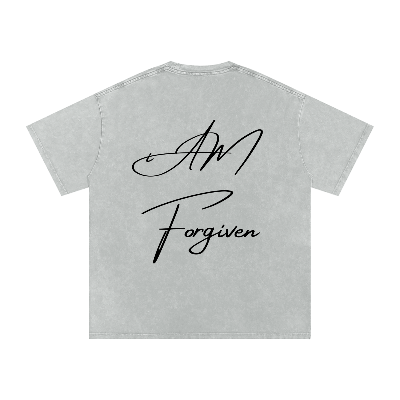 "iAM Forgiven" Snow Washed Oversized Cotton T-Shirt