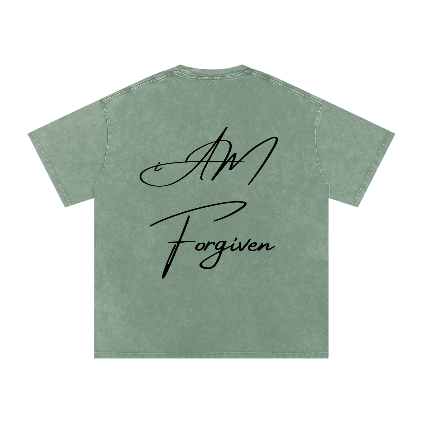 "iAM Forgiven" Snow Washed Oversized Cotton T-Shirt