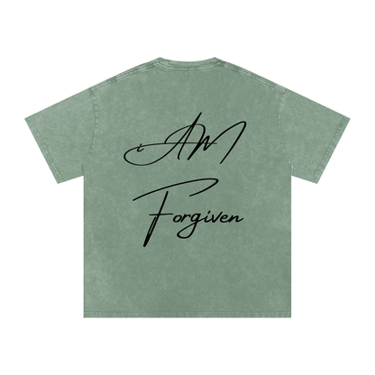 "iAM Forgiven" Snow Washed Oversized Cotton T-Shirt