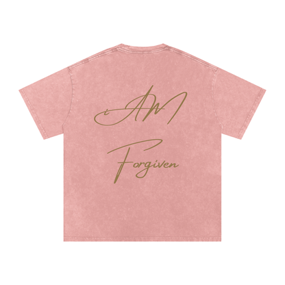 "iAM Forgiven" Snow Washed Oversized Cotton T-Shirt