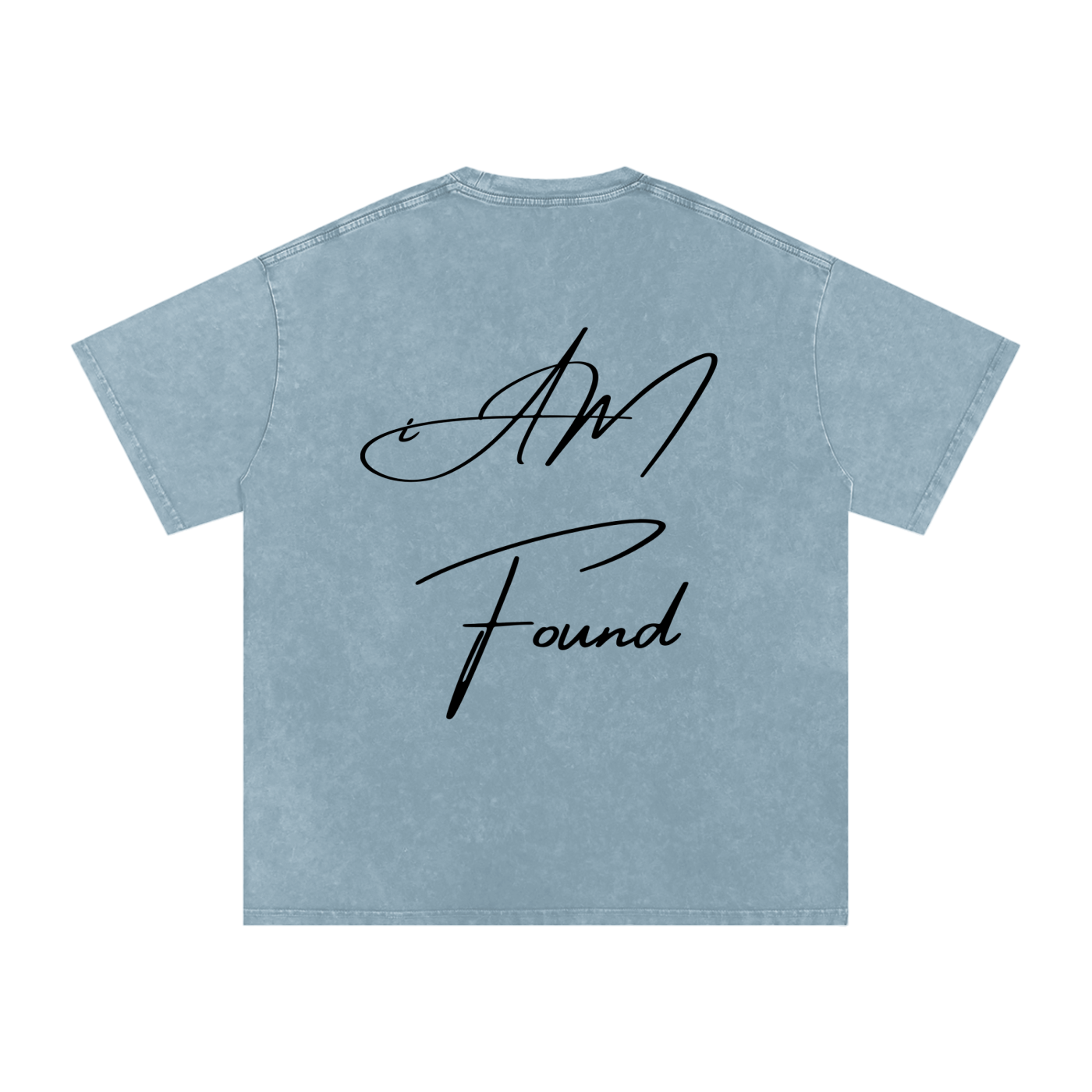 "iAM Found" Snow Washed Oversized Cotton T-Shirt