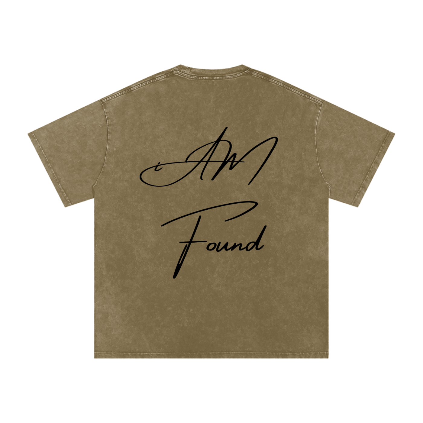 "iAM Found" Snow Washed Oversized Cotton T-Shirt