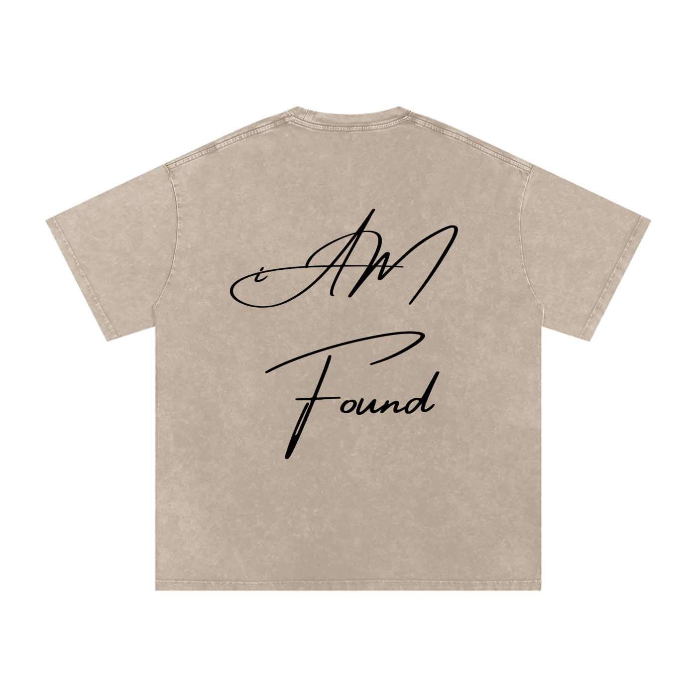 "iAM Found" Snow Washed Oversized Cotton T-Shirt