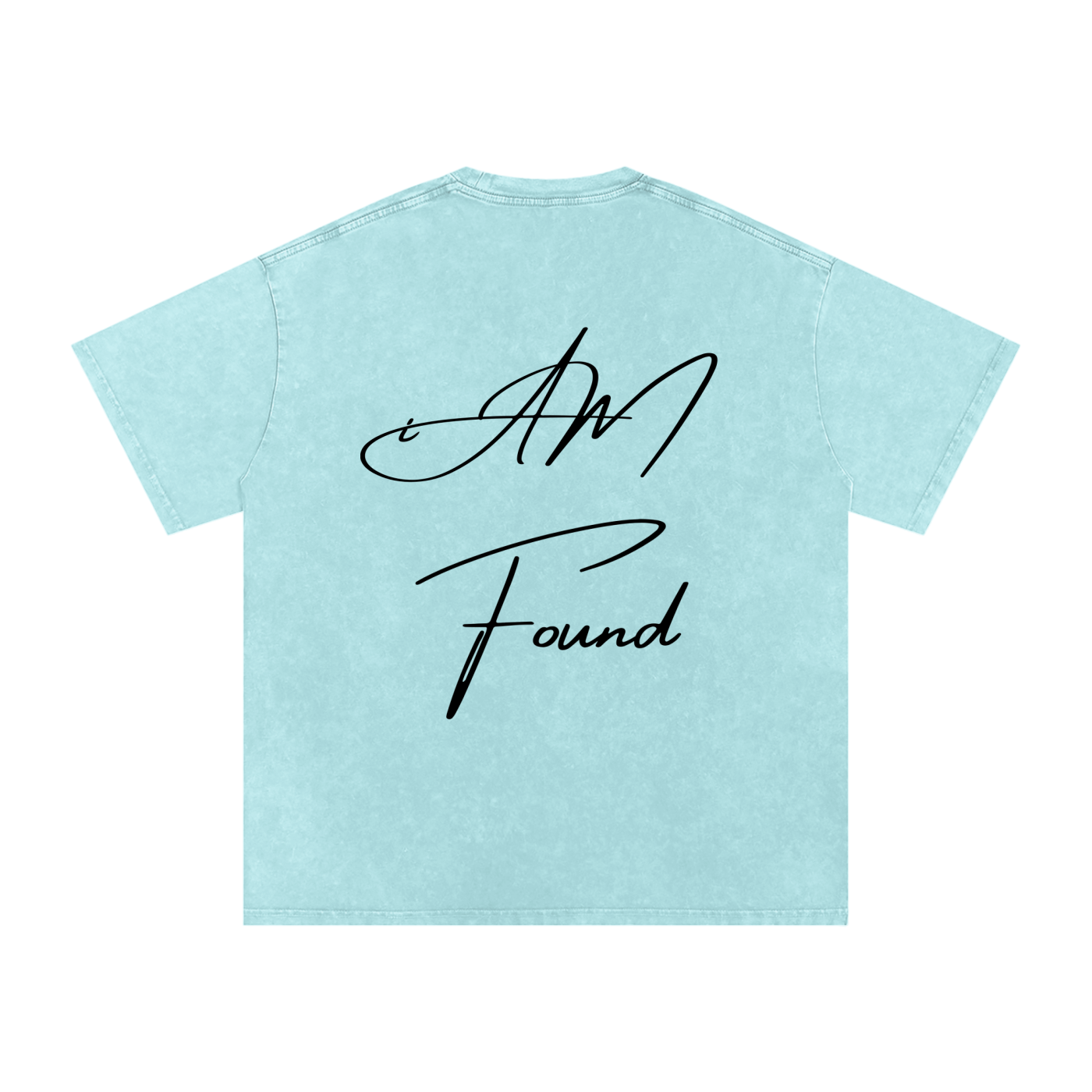 "iAM Found" Snow Washed Oversized Cotton T-Shirt