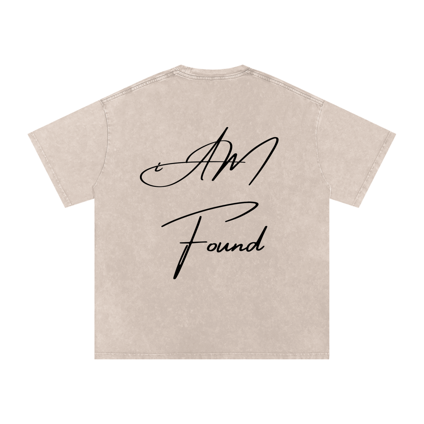 "iAM Found" Snow Washed Oversized Cotton T-Shirt