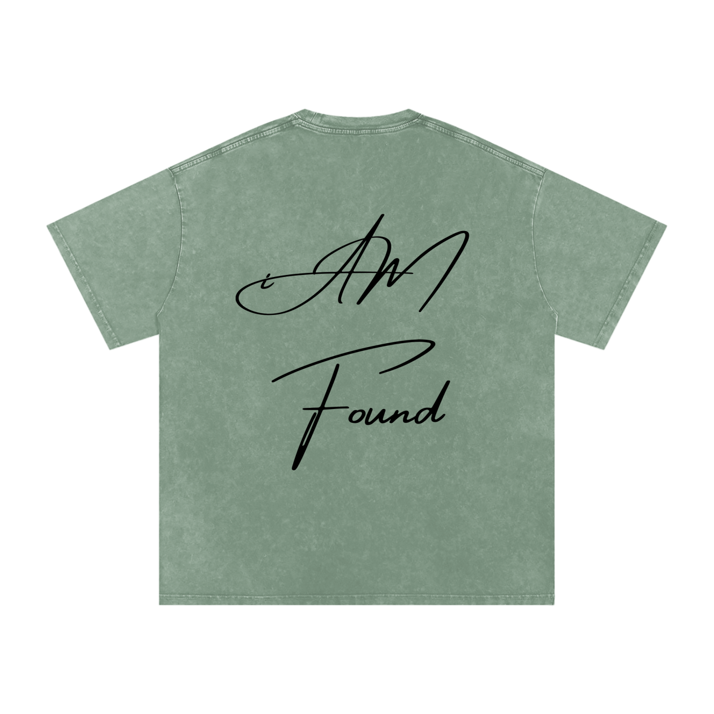 "iAM Found" Snow Washed Oversized Cotton T-Shirt