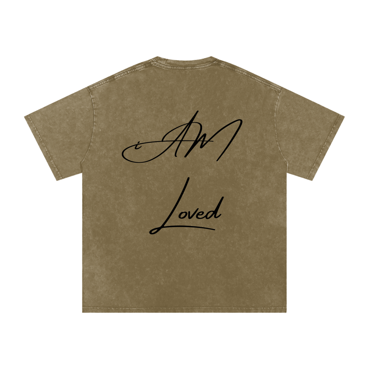 "iAM Loved" Snow Washed Oversized Cotton T-Shirt