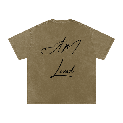 "iAM Loved" Snow Washed Oversized Cotton T-Shirt