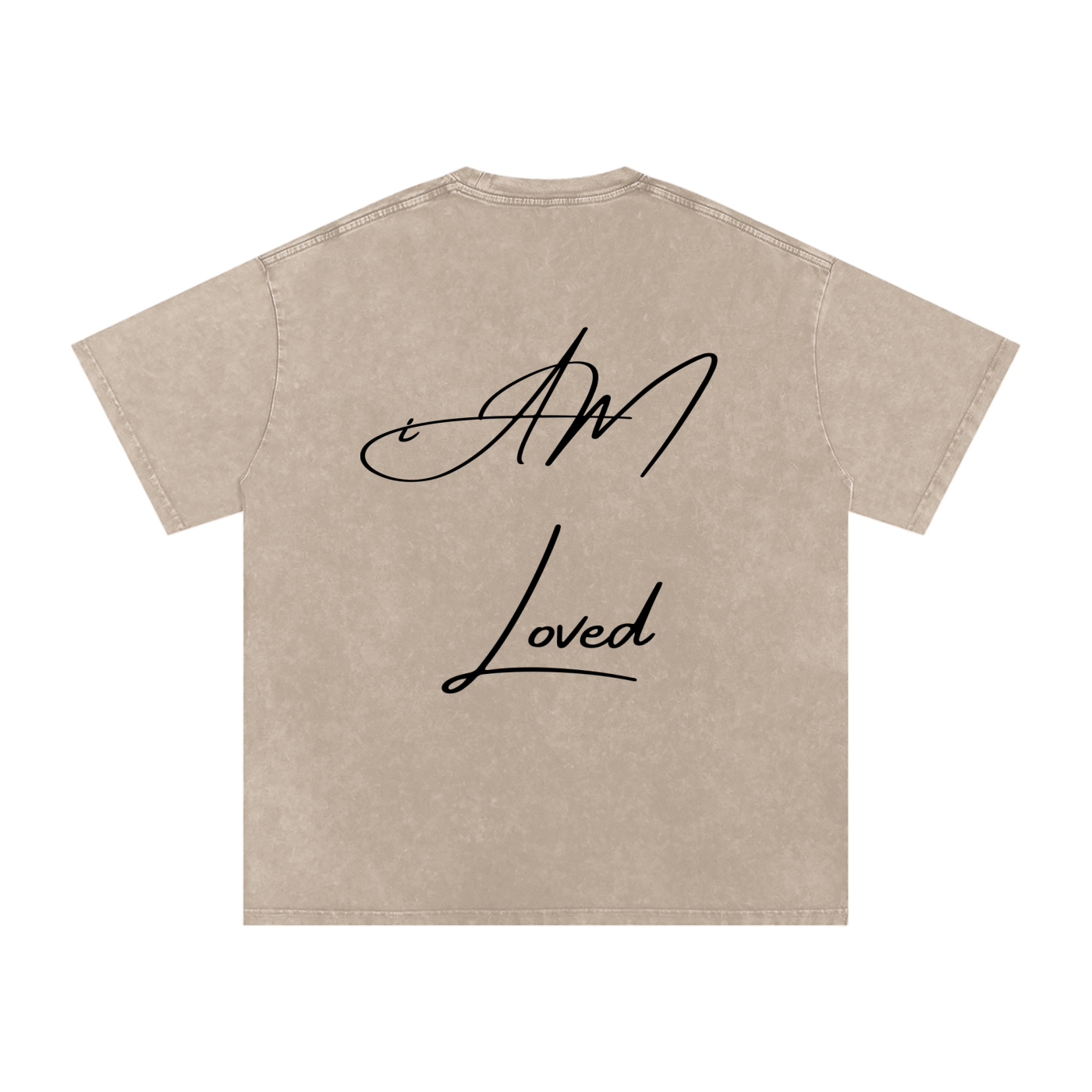 "iAM Loved" Snow Washed Oversized Cotton T-Shirt