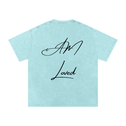 "iAM Loved" Snow Washed Oversized Cotton T-Shirt