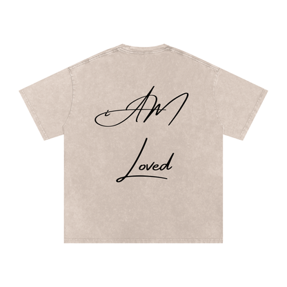 "iAM Loved" Snow Washed Oversized Cotton T-Shirt