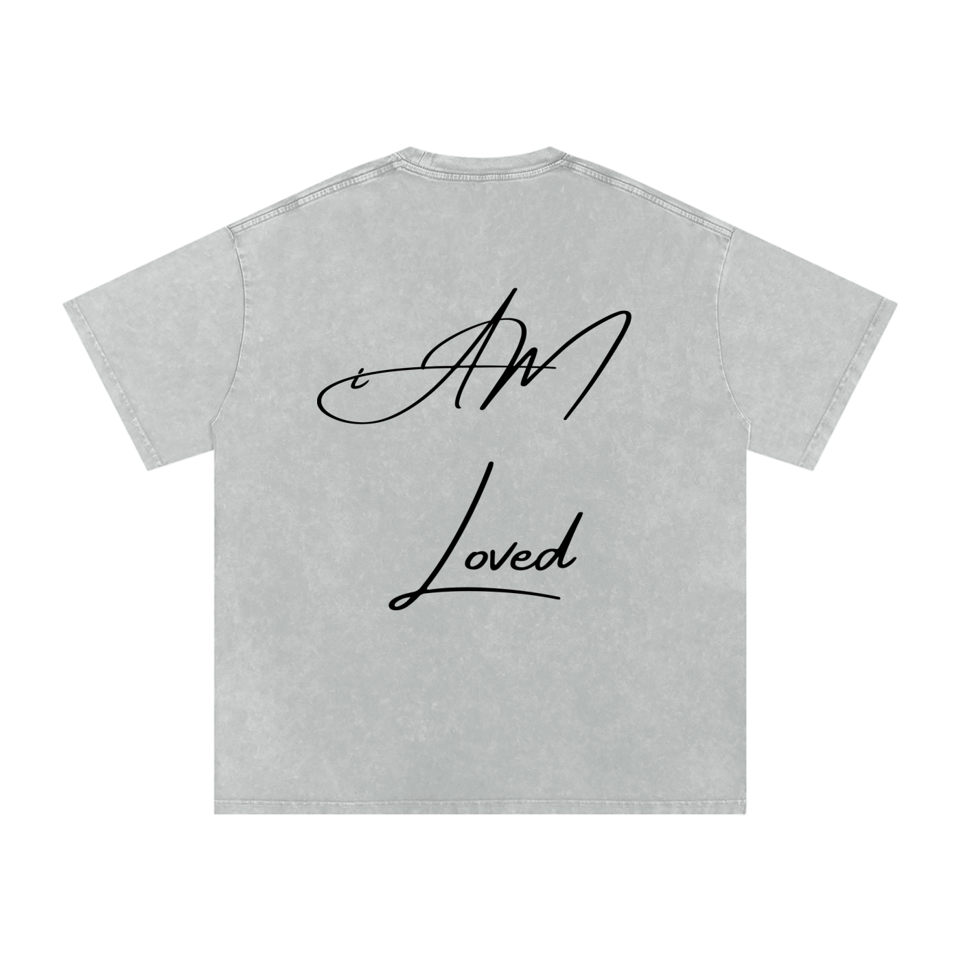 "iAM Loved" Snow Washed Oversized Cotton T-Shirt