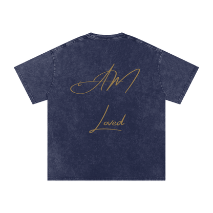 "iAM Loved" Snow Washed Oversized Cotton T-Shirt