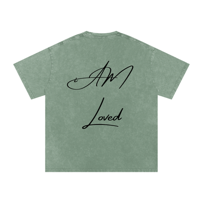 "iAM Loved" Snow Washed Oversized Cotton T-Shirt