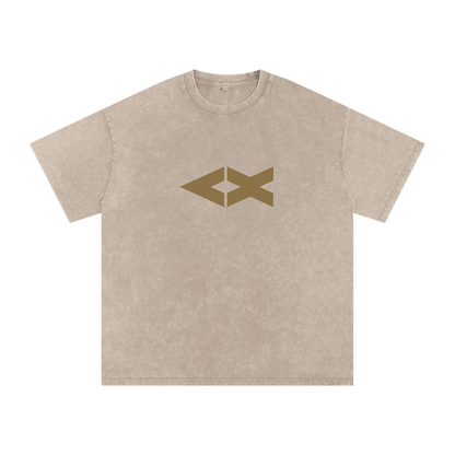 "iAM Loved" Snow Washed Oversized Cotton T-Shirt